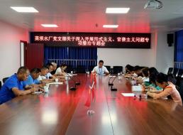 菜壩水廠黨支部召開關于深入開展形式主義、官僚主義問題專項整治專題會