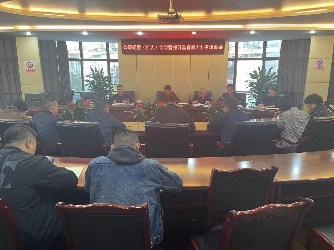公司紀委召開紀委(擴大)會暨提升監督能力業務培訓會